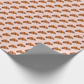 Gloeiend Frans croissant inpakpapier (Sinaasappel) (Hoek)