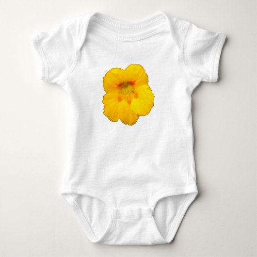 Gloeiend geel Nasturtium Flower Baby Creeper Romper (Voorkant)