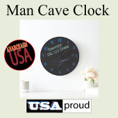 Gloeiend gitaarneonbord gepersonaliseerd Happy Hou Grote Klok