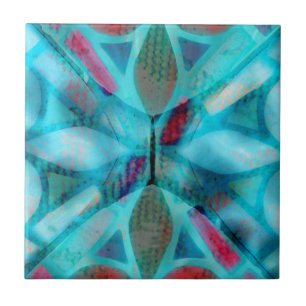 gloeiend glas tegeltje
