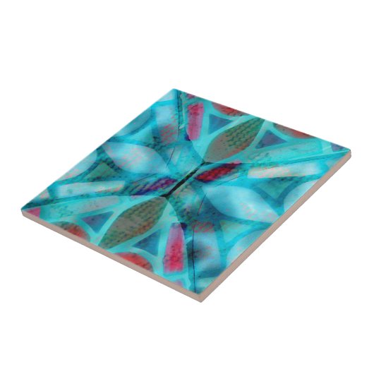 gloeiend glas tegeltje (Zijkant)