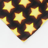 Gloeiend Gouden Sterrenpatroon Fleece Deken (Hoek)