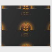 Gloeiend Halloween pompoen inpakpapier (Vlak)