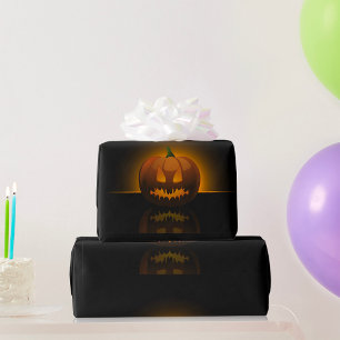 Gloeiend Halloween pompoen inpakpapier