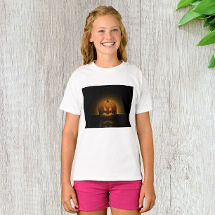 Gloeiend Halloween Pompoen Meisjes T-shirt