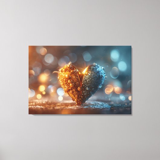 Gloeiend hart Bokeh Art Print (Voorkant)