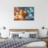 Gloeiend hart Bokeh Art Print (Insitu (Slaapkamer))