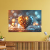 Gloeiend hart Bokeh Art Print (Insitu (Woonkamer))