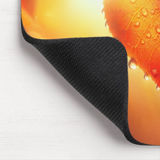 Gloeiend herfstblad hart muismat (Hoek)