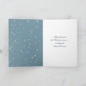 Gloeiend kerstlicht op een bank feestdagen kaart (Binnen)