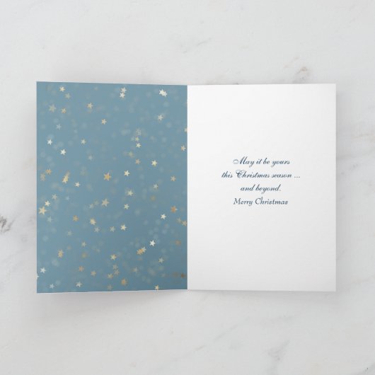 Gloeiend kerstlicht op een bank feestdagen kaart (Binnen)