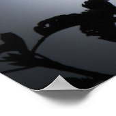Gloeiend kolibrie silhouet poster (Hoek)
