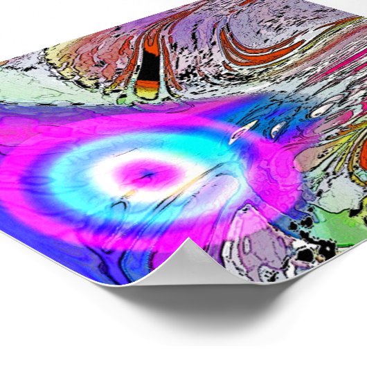 gloeiend komeet poster (Hoek)