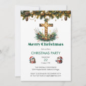 gloeiend kruis | Christelijk kerstfeest Kaart (Voorkant)