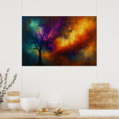 Gloeiend landschap poster (Keuken)