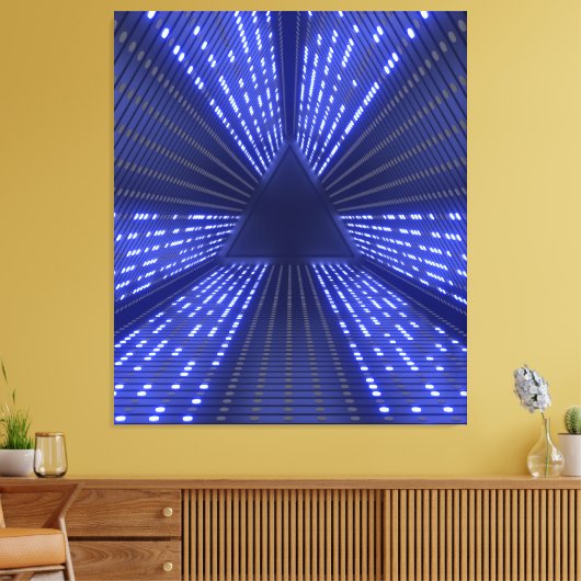 gloeiend licht canvas afdruk (Insitu (Woonkamer))