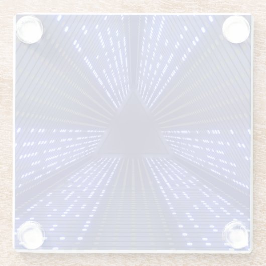 gloeiend licht glazen onderzetter (Achterkant)