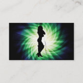 Gloeiend  meisje met zweep visitekaartje (Achterkant)