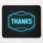 Gloeiend Neon Bedankt teken Muismat (Voorkant)