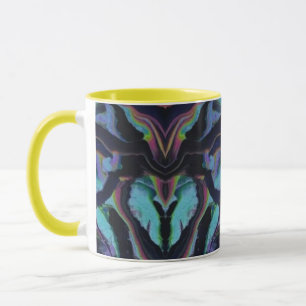 Gloeiend Neon Gebrandschilderd Glas Abstract Acryl Mok
