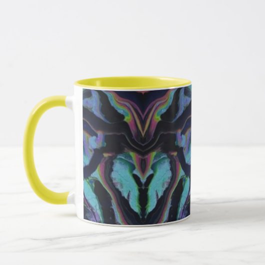 Gloeiend Neon Gebrandschilderd Glas Abstract Acryl Mok (Links)