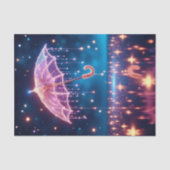 Gloeiend Neon Roze Paraplu Decoupage Papier (Voorkant)