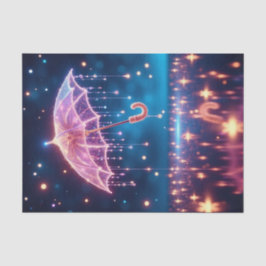 Gloeiend Neon Roze Paraplu Decoupage Papier