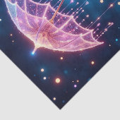 Gloeiend Neon Roze Paraplu Decoupage Papier (Detail)