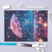 Gloeiend Neon Roze Paraplu Decoupage Papier (Craft)