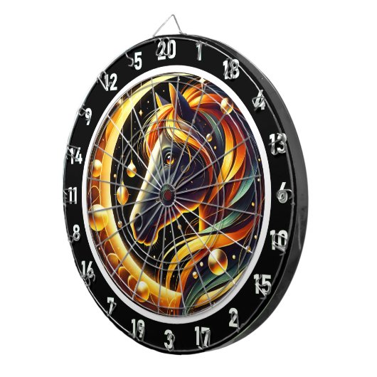 Gloeiend Oerwoud Hengstenkamer Meesterwerk Dartbord (Voorkant Rechts)