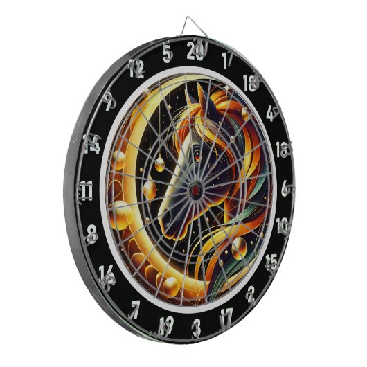 Gloeiend Oerwoud Hengstenkamer Meesterwerk Dartbord (Voorkant Links)