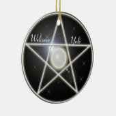 Gloeiend Pentagram 2-omgevingscirkel Keramisch Ornament (Rechts)