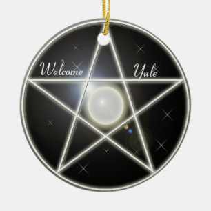 Gloeiend Pentagram 2-omgevingscirkel Keramisch Ornament
