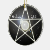 Gloeiend Pentagram 2-omgevingscirkel Keramisch Ornament (Links)