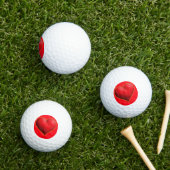 Gloeiend Rode 3-D Hart Golfballen (Insitu Gras)
