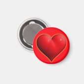 Gloeiend Rode 3-D Hart Magneet (Voorkant / Achterkant)