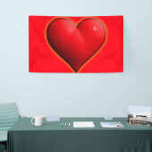 Gloeiend Rode 3-D Hart Spandoek (Beurs)
