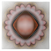 Gloeiend rood kristal ornament tegeltje (Voorkant)