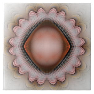 Gloeiend rood kristal ornament tegeltje