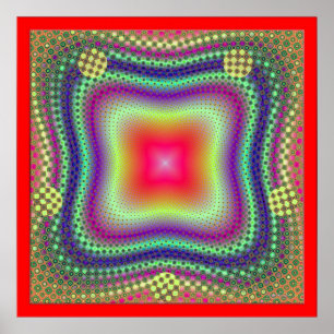 Gloeiend rood poster