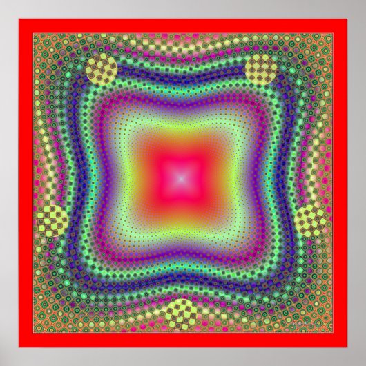 Gloeiend rood poster (Voorkant)