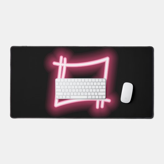 Gloeiend roze effect op zwart bureaumat (Keyboard & Muis)