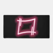 Gloeiend roze effect op zwart bureaumat (Voorkant)