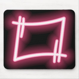 Gloeiend roze effect op zwart muismat