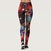 Gloeiend Sterrenveld over Print Leggings (Achterkant)
