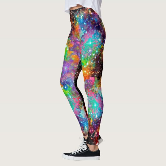Gloeiend Sterrenveld over Print Leggings (Links)