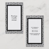 , gloeiend , stijlvol zwart en wit visitekaartje (Voorkant / Achterkant)