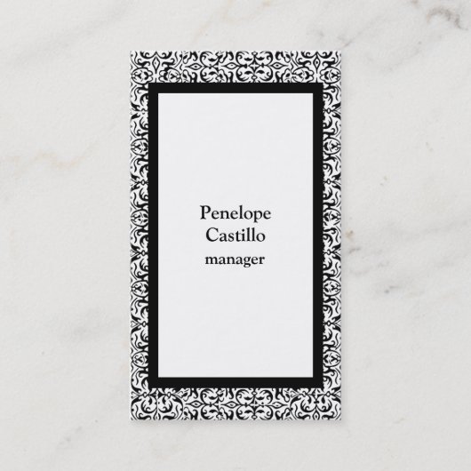 , gloeiend , stijlvol zwart en wit visitekaartje (Voorkant)