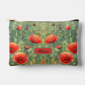 Gloeiend veld van rode klaprozen, personaliseerbaa etui (Voorkant)