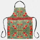 Gloeiend veld van rode klaprozen, personaliseerbaa schort (Voorkant)